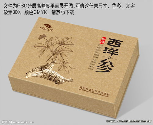 西洋參包裝 平面圖